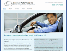 Tablet Screenshot of leewardautoglass.com